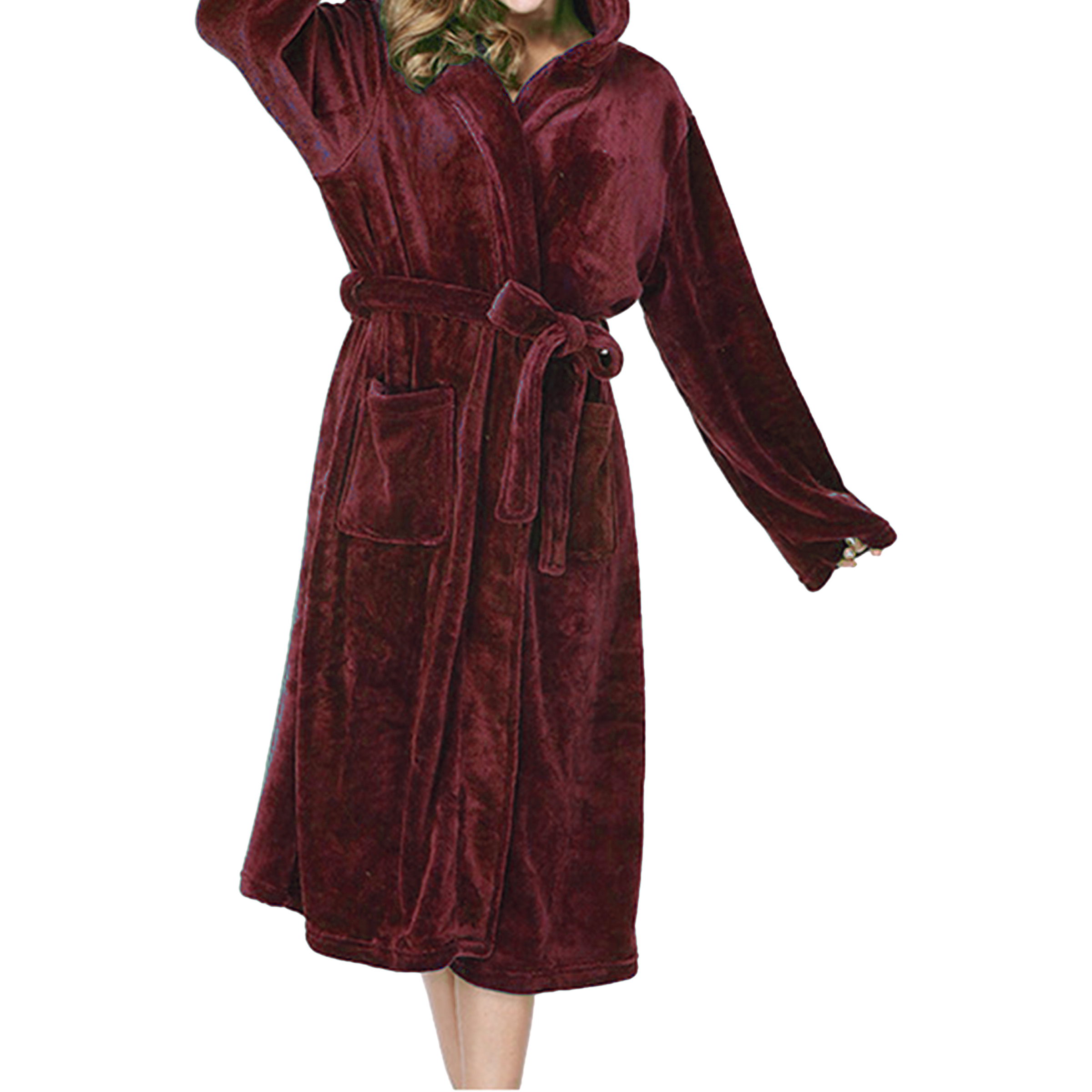 Flannel Extended Hooded Nightgown 6