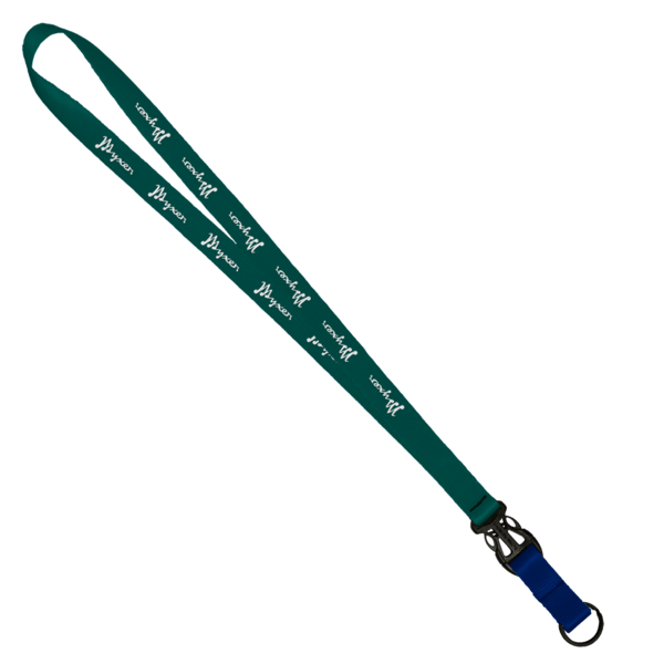 3/4" Multi color (Top and bottom) Nylon Lanyard with Plastic Slide Buckle R 117