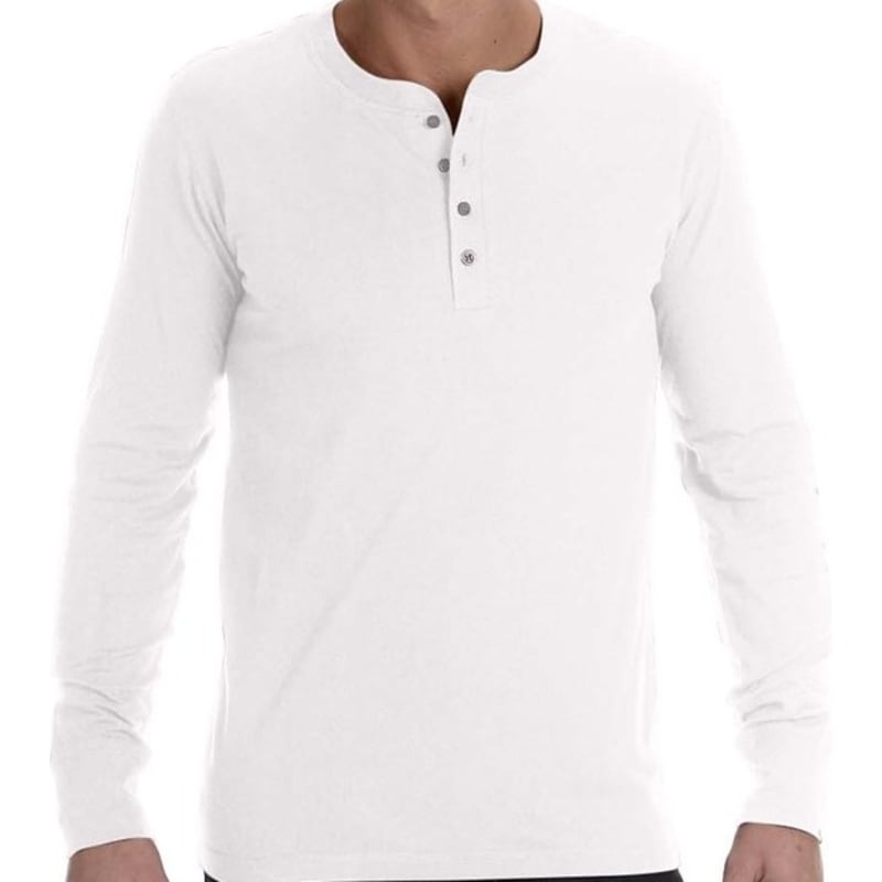 Bella Mens Jersey Long-Sleeve Henley 1