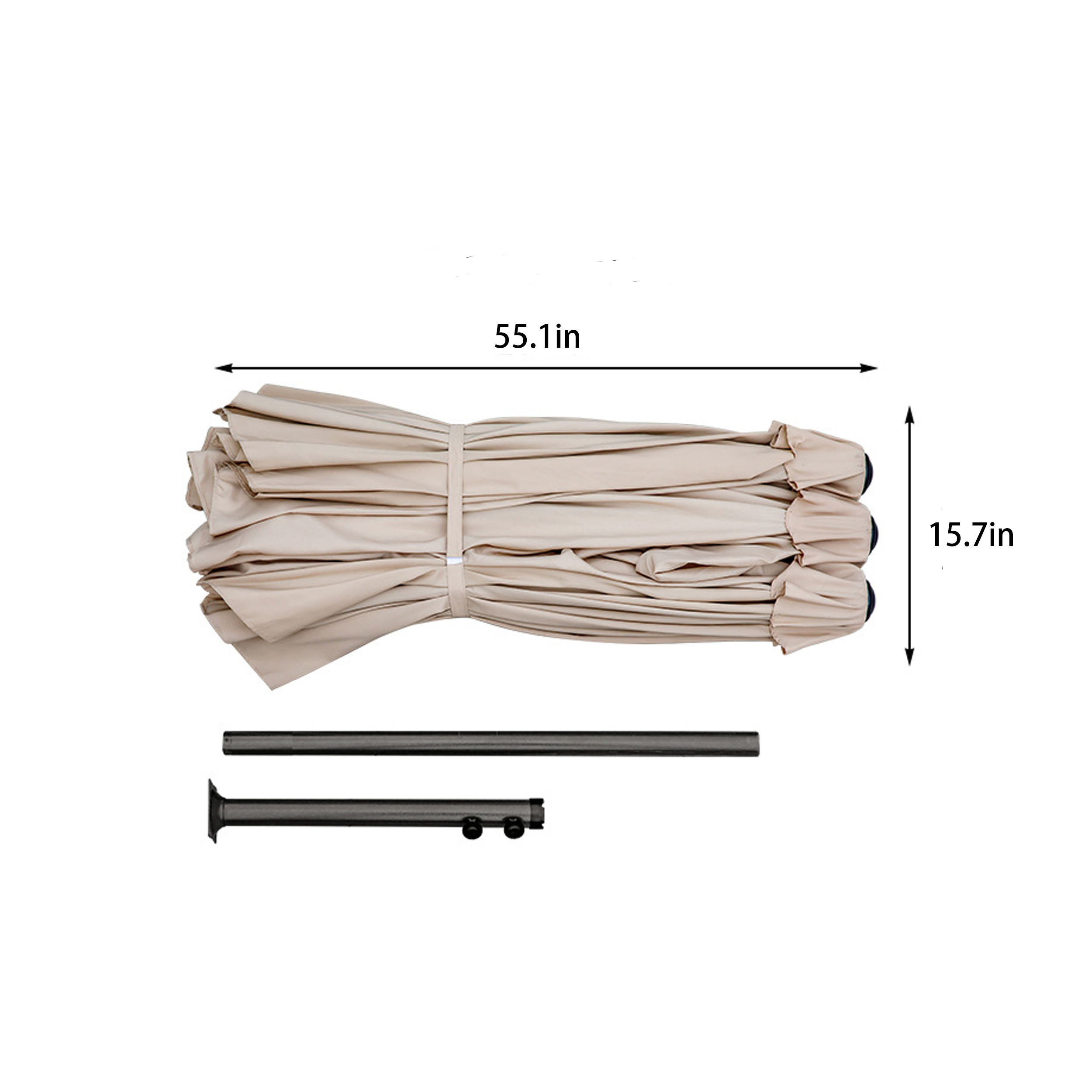 15 ft Outdoor solar parasol 1