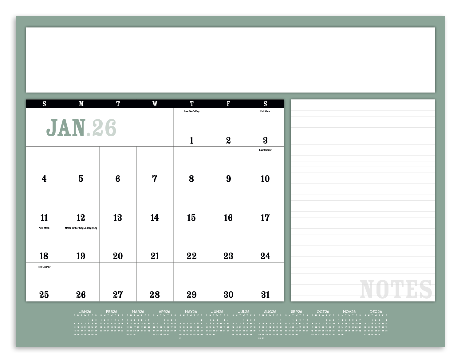 Triumph® Calendars Notes Desk Pad 2