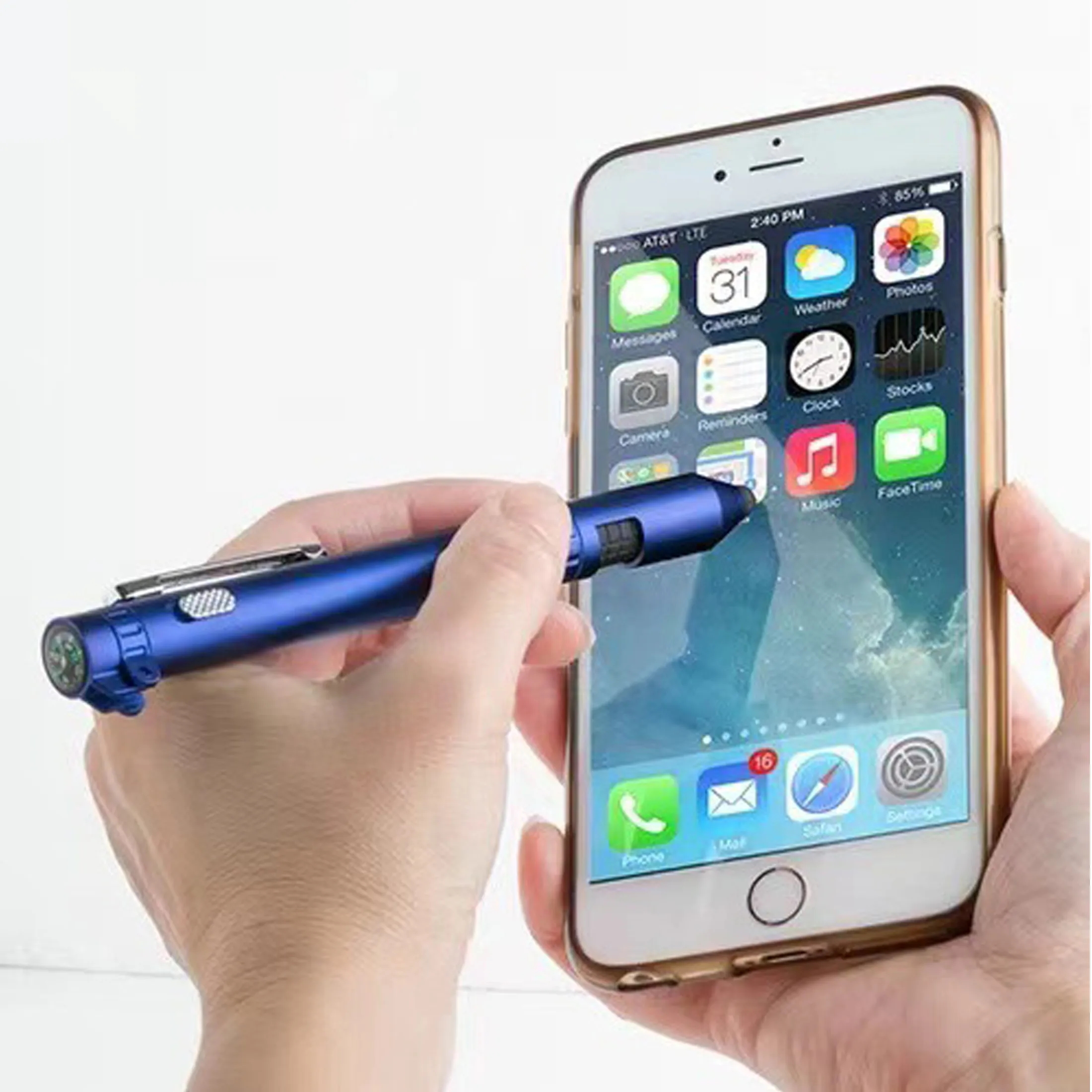 Multifunction 6 in 1 Tactical Pen with Compass 5