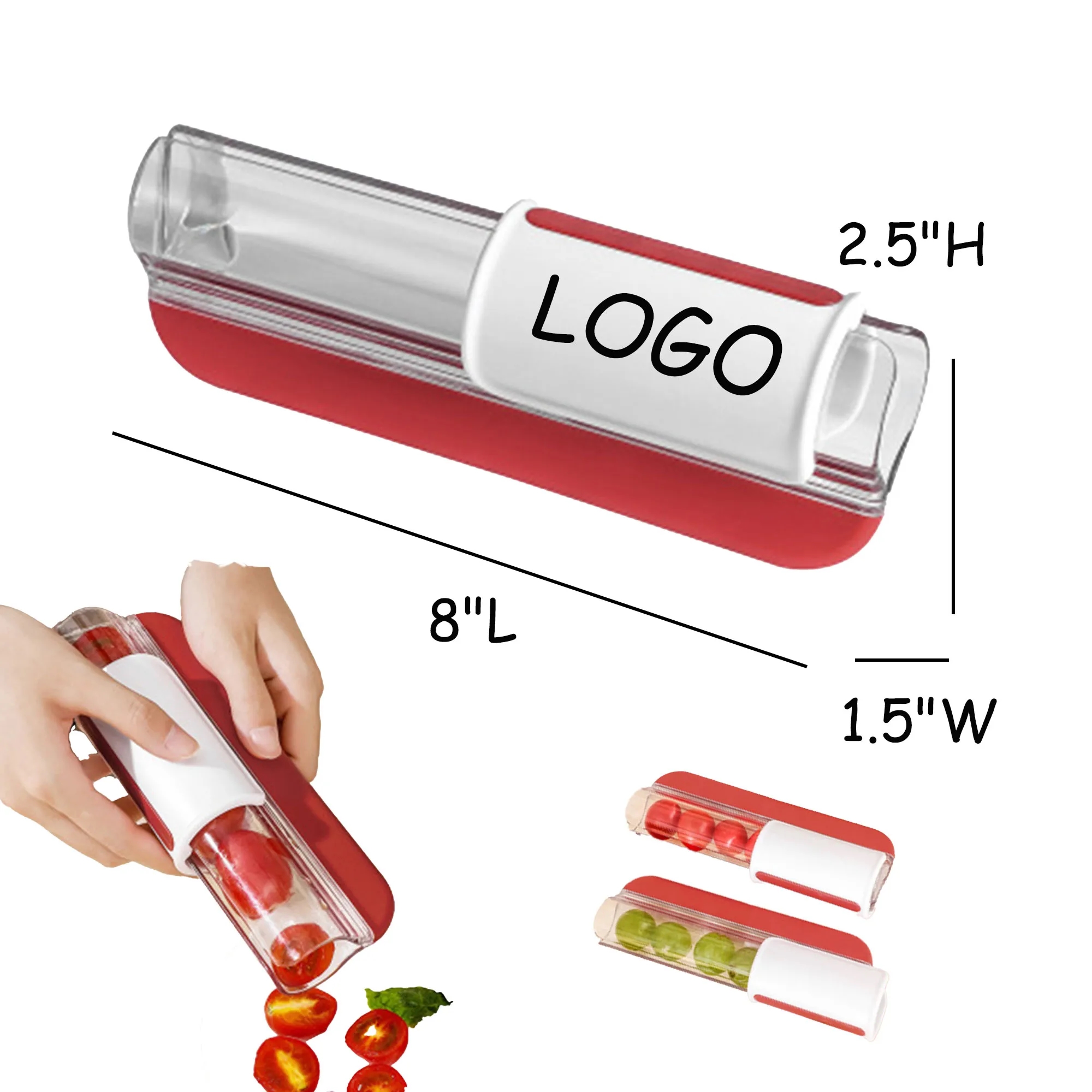 MOQ 10 Salad Slicer Cherry Tomatoes Grapes Fruit Cutter 4