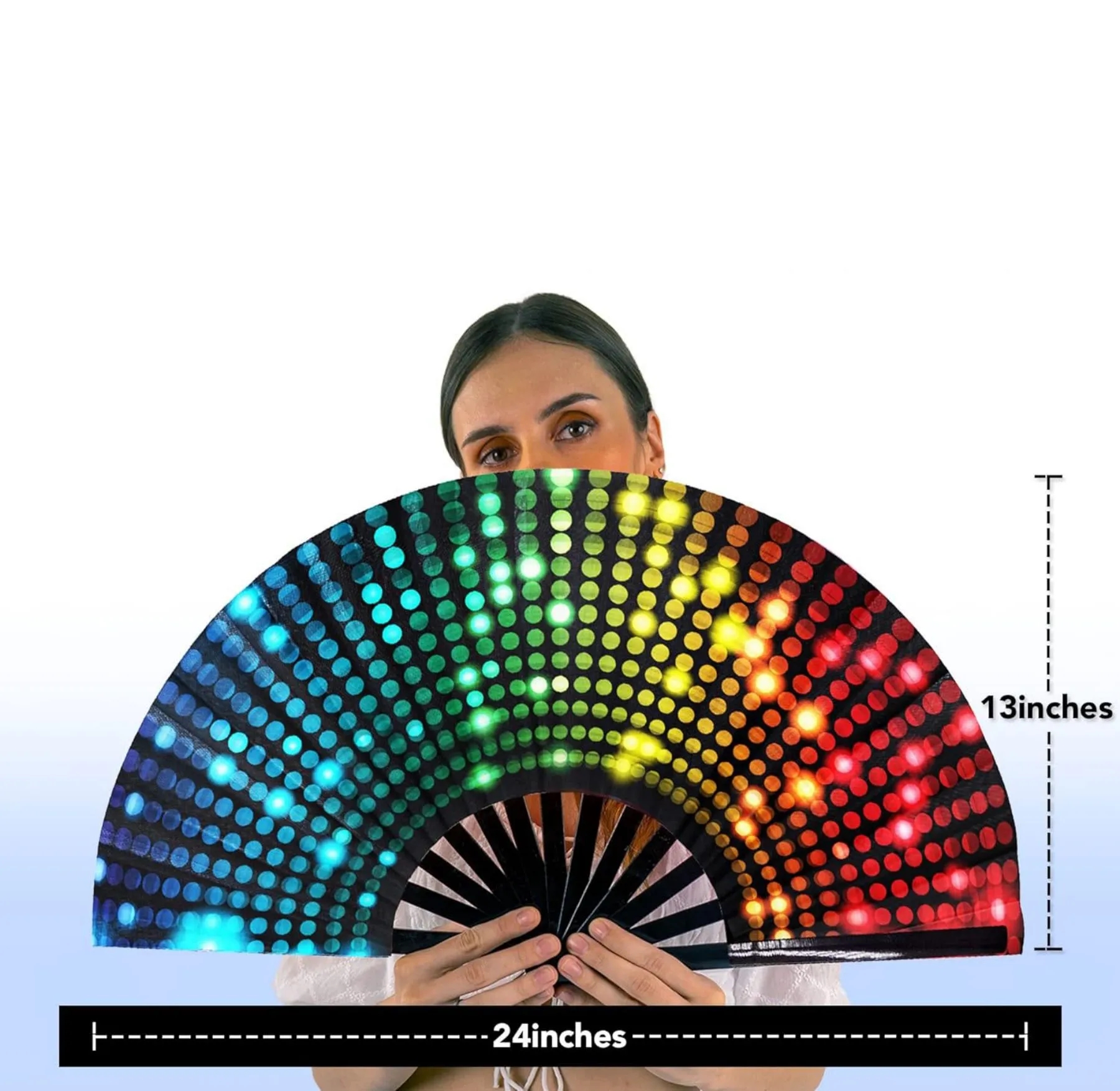 Holiday party rainbow fan 10