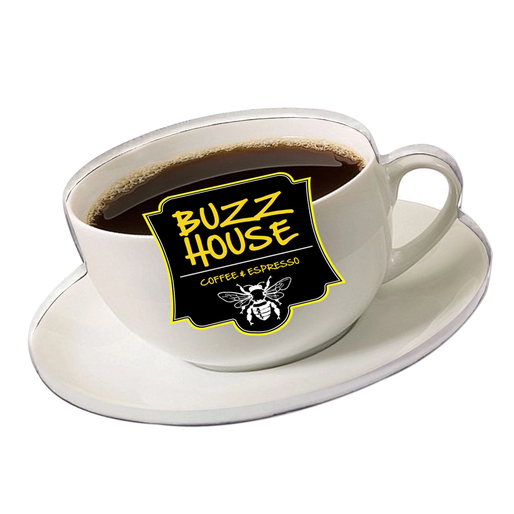 1/4" Acrylic To Go Coffee Cup Magnet 4