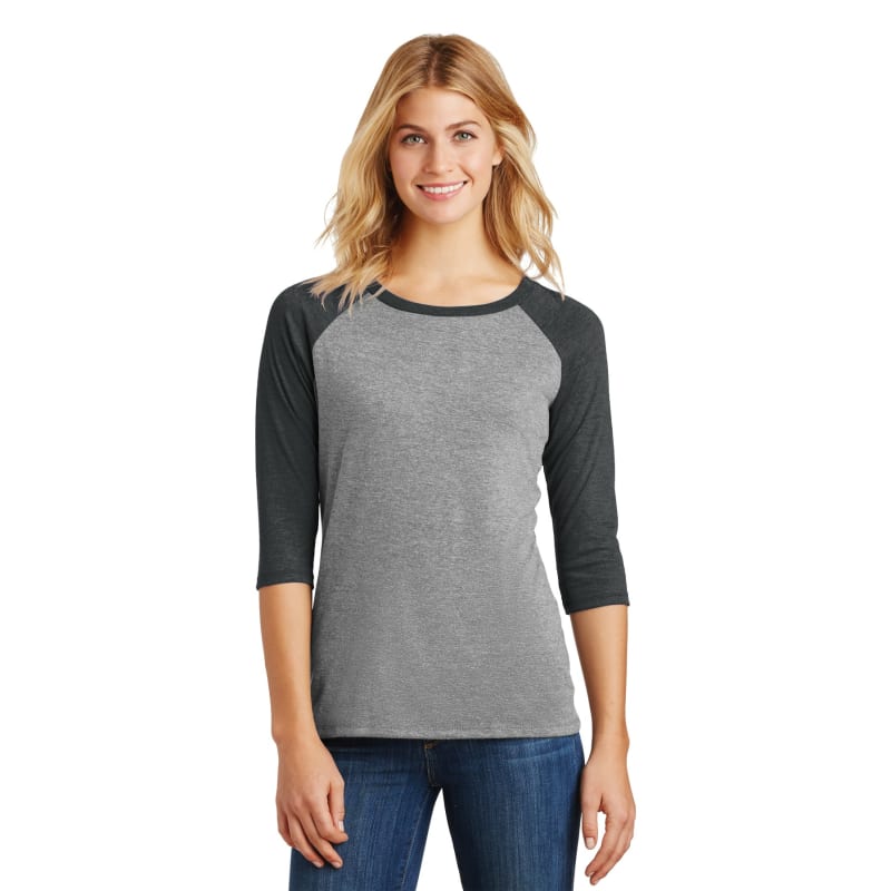 District Women's Perfect Tri 3/4-Sleeve Raglan. 9