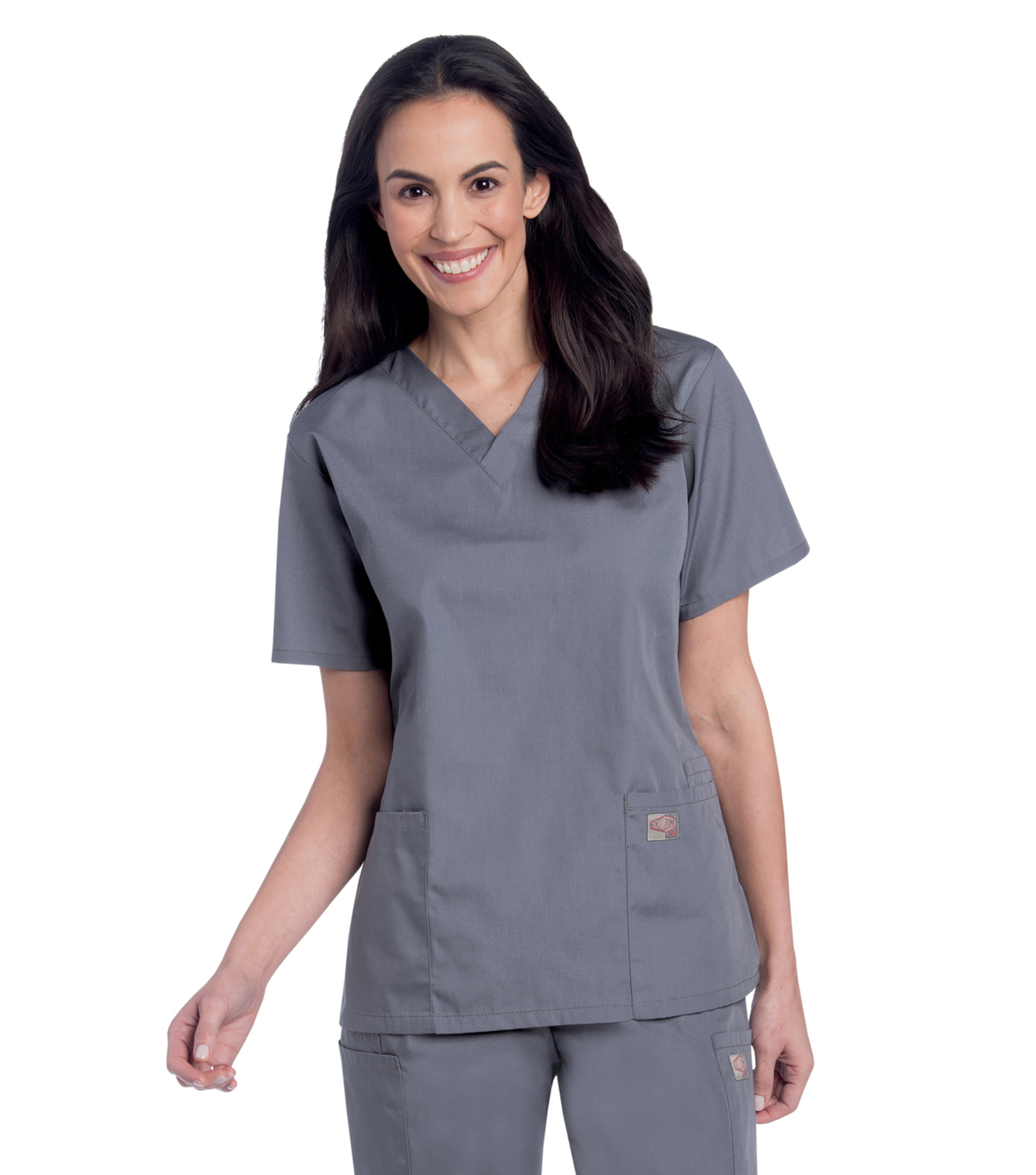 Landau - ScrubZone - Women's Three-Pocket Clean Back V-Neck Top 10
