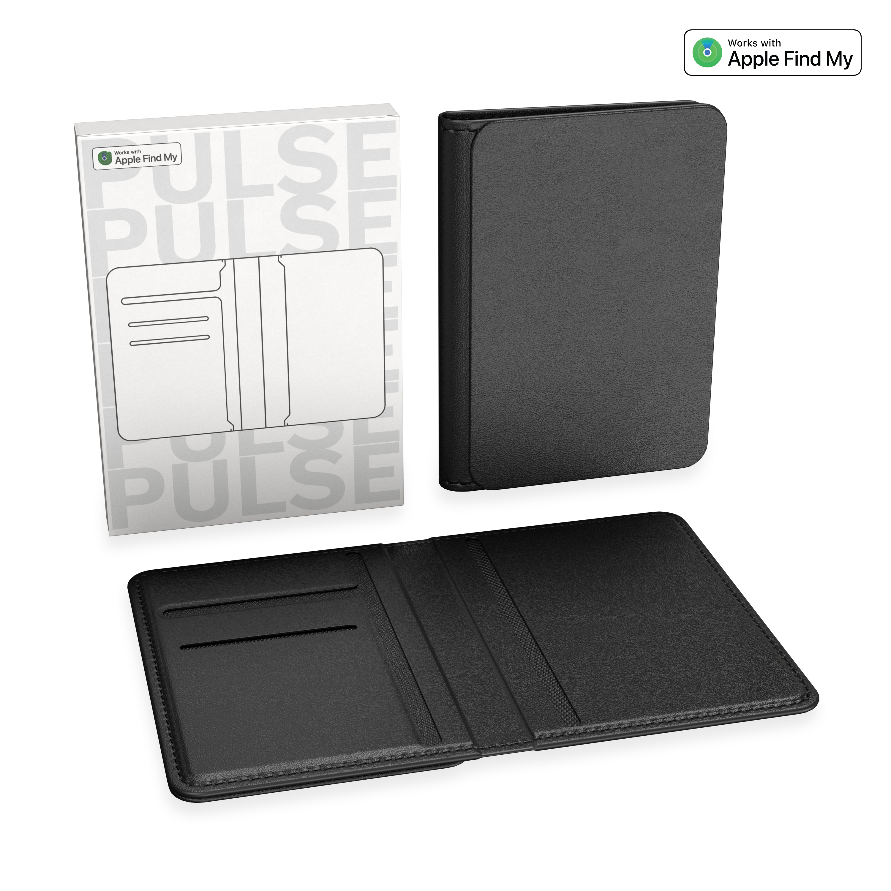 Pulse passport holder with apple find my