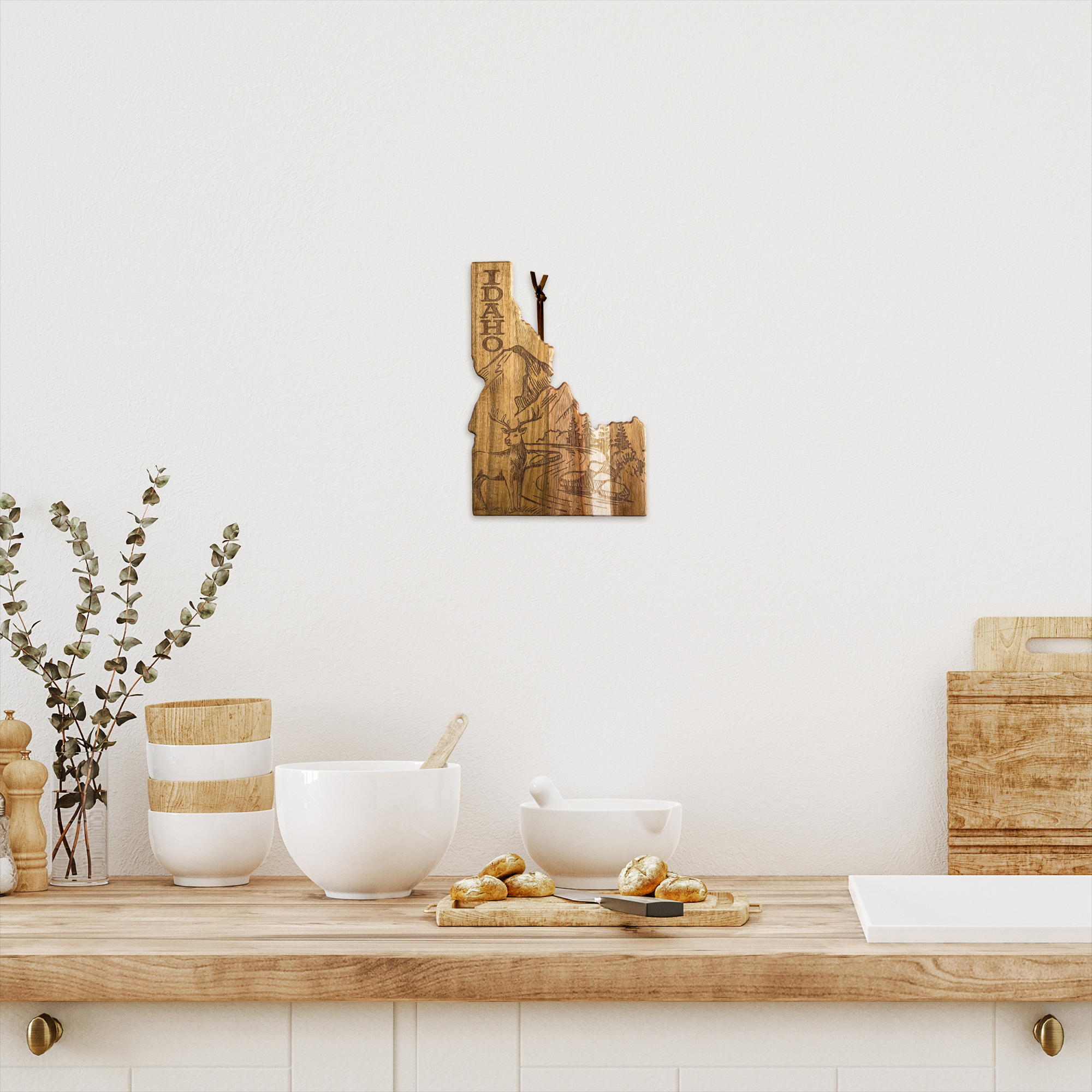 Rock & Branch® Origins Series Idaho State Shaped Cutting and Serving Board 5