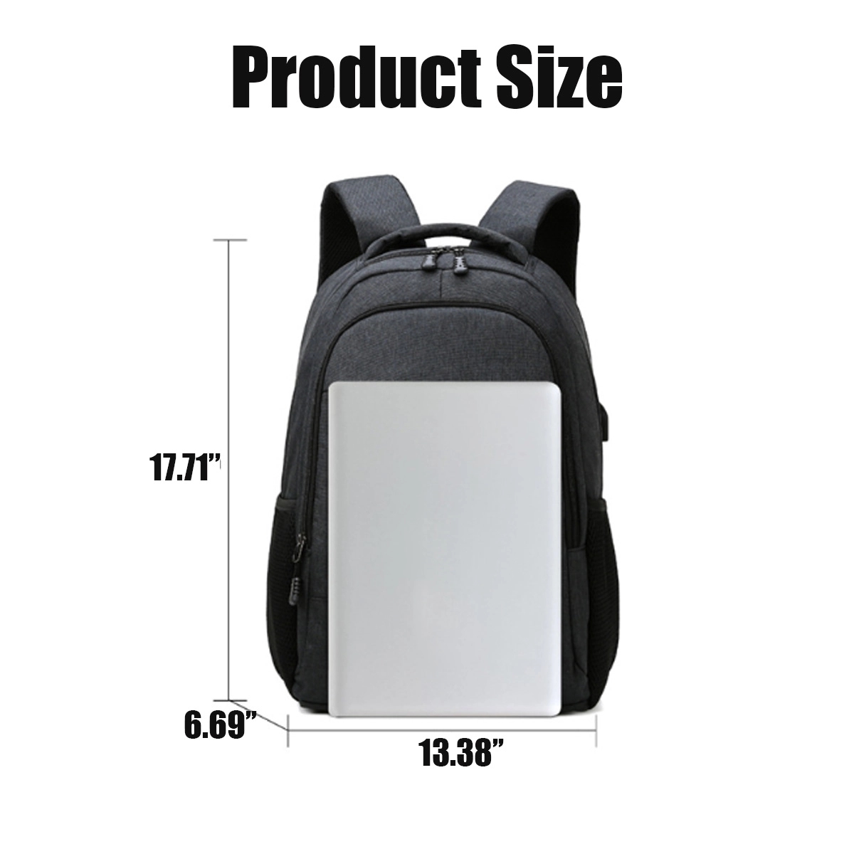 Large Capacity Portability Travel School Laptop Backpack 7