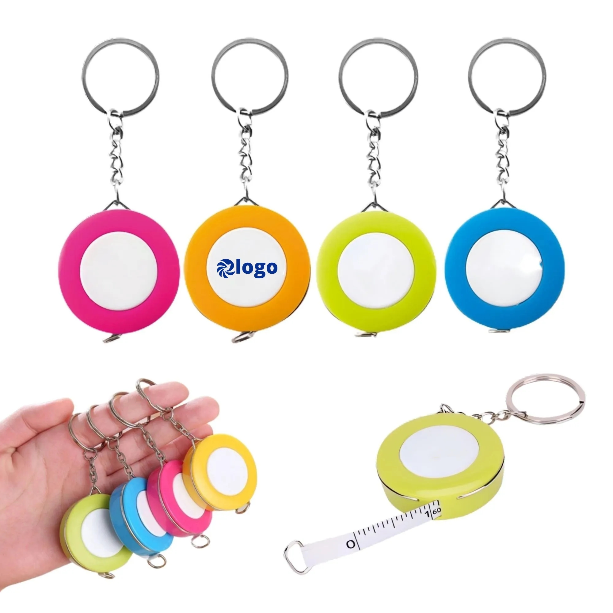 Mini Round Tape Measure Keychain MOQ50