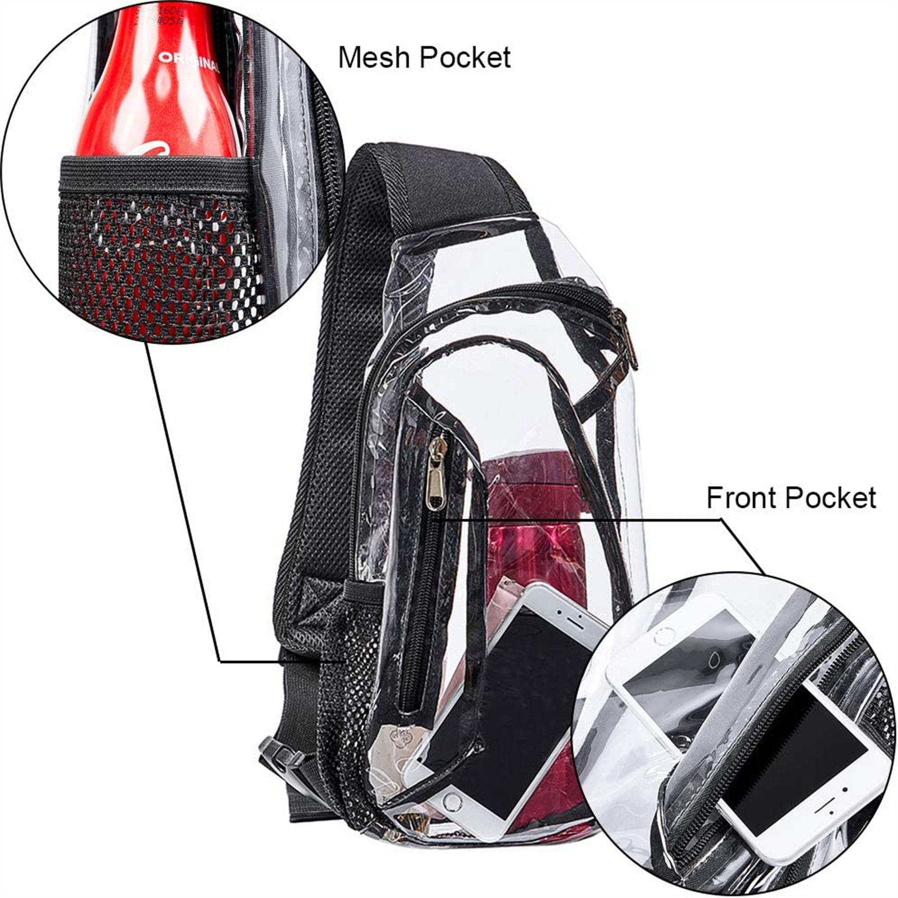 Stadium Approved Clear Sling Bag 2
