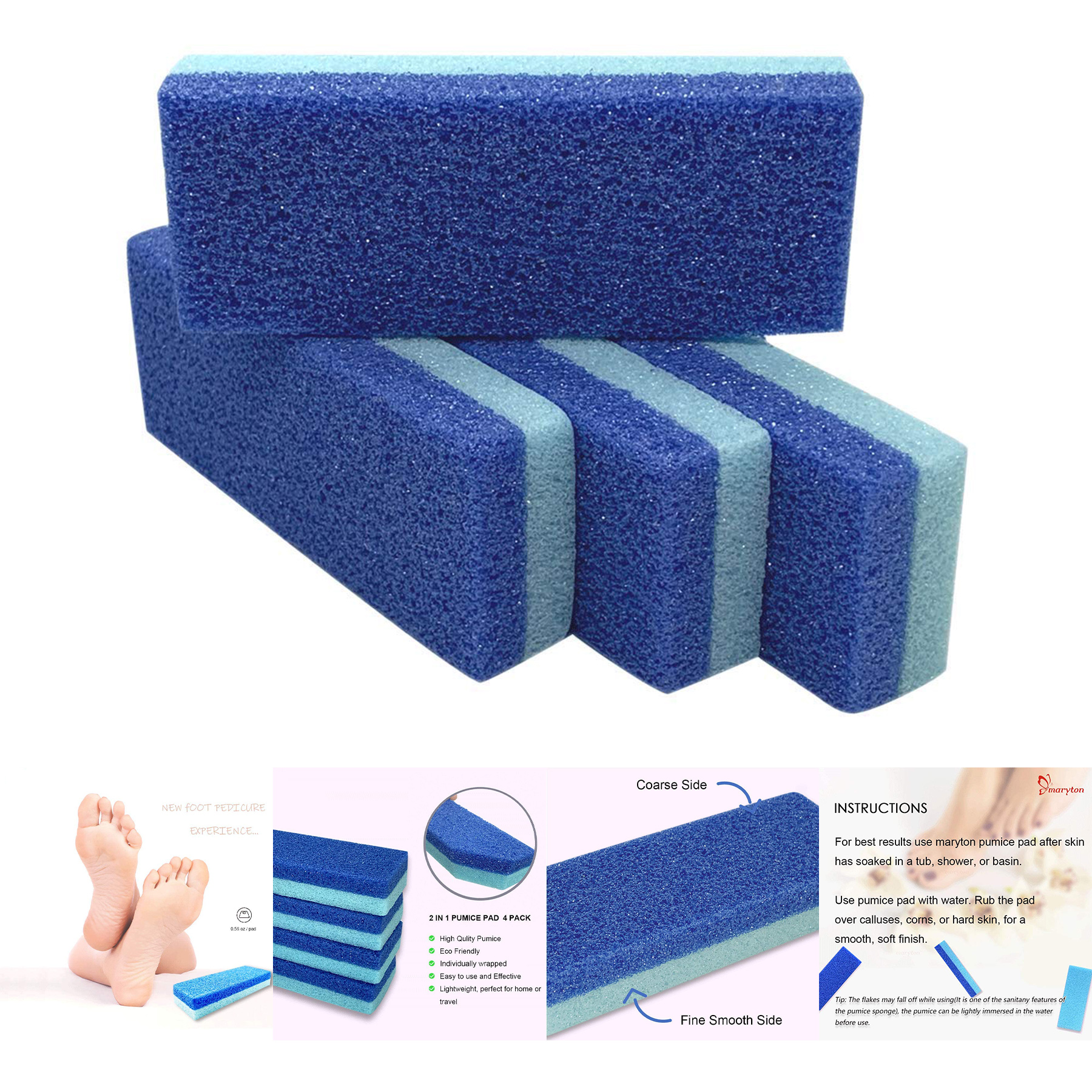 4 Pack Foot Pumice Stone 2