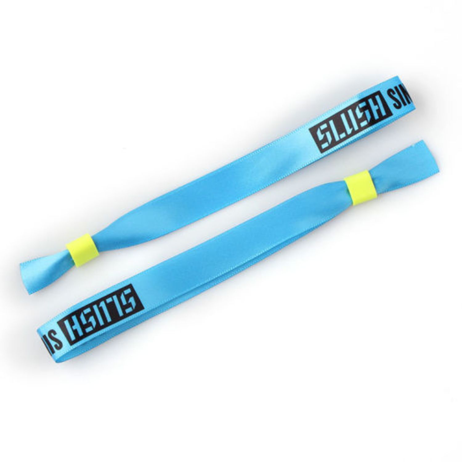 1/2" Sublimated Ribbon Event Wristbands w/ Locking Bead 2