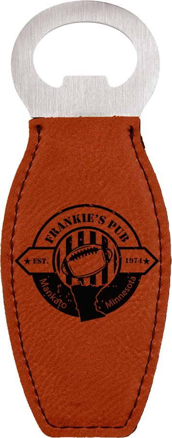 Rawhide Leatherette Bottle Opener with Magnet 1