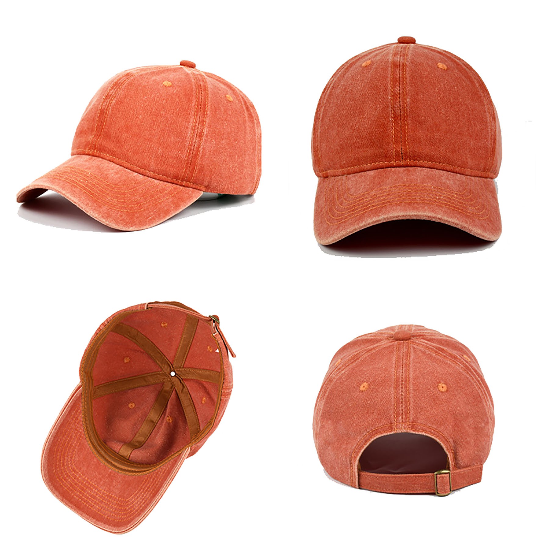 Vintage Washed Denim Baseball Cap For Men And Women 4