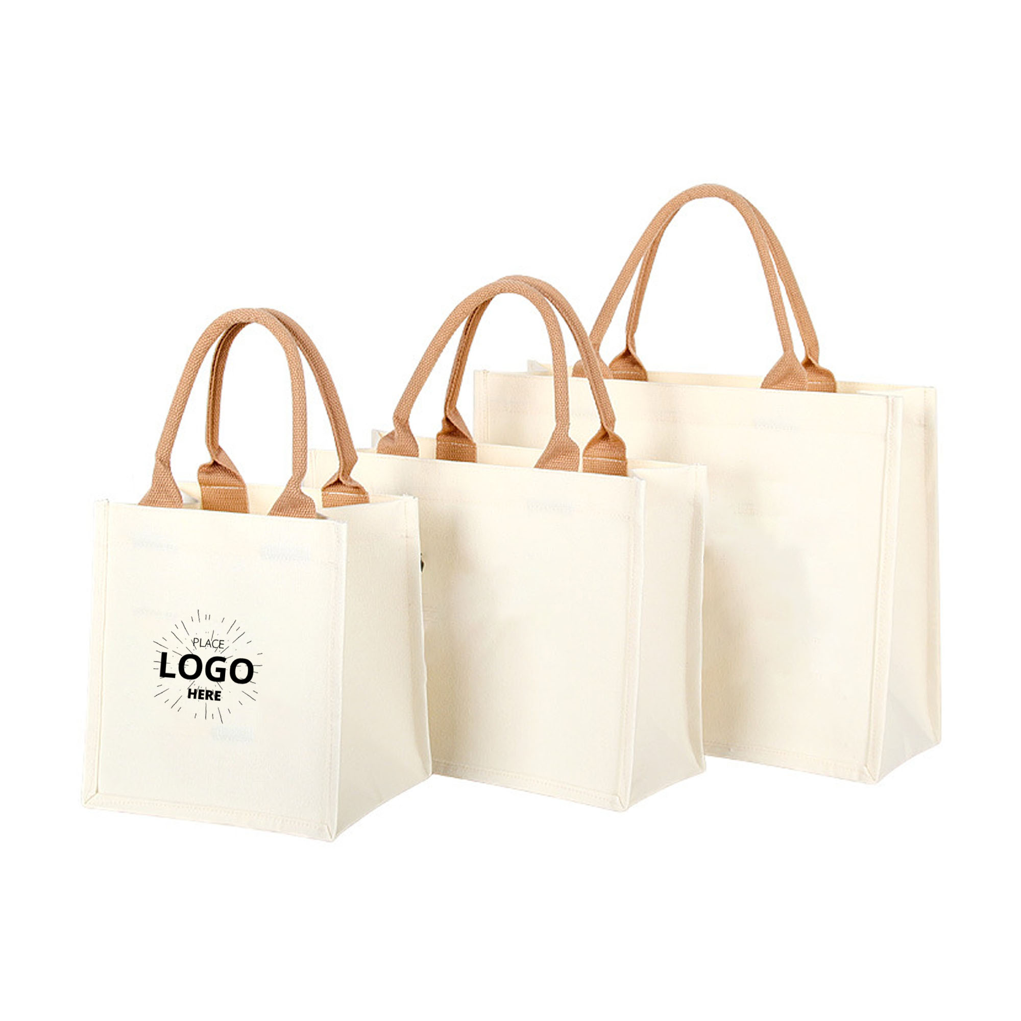 Canvas Shoulder Tote Bags, custom tote bag with logo imprint 2