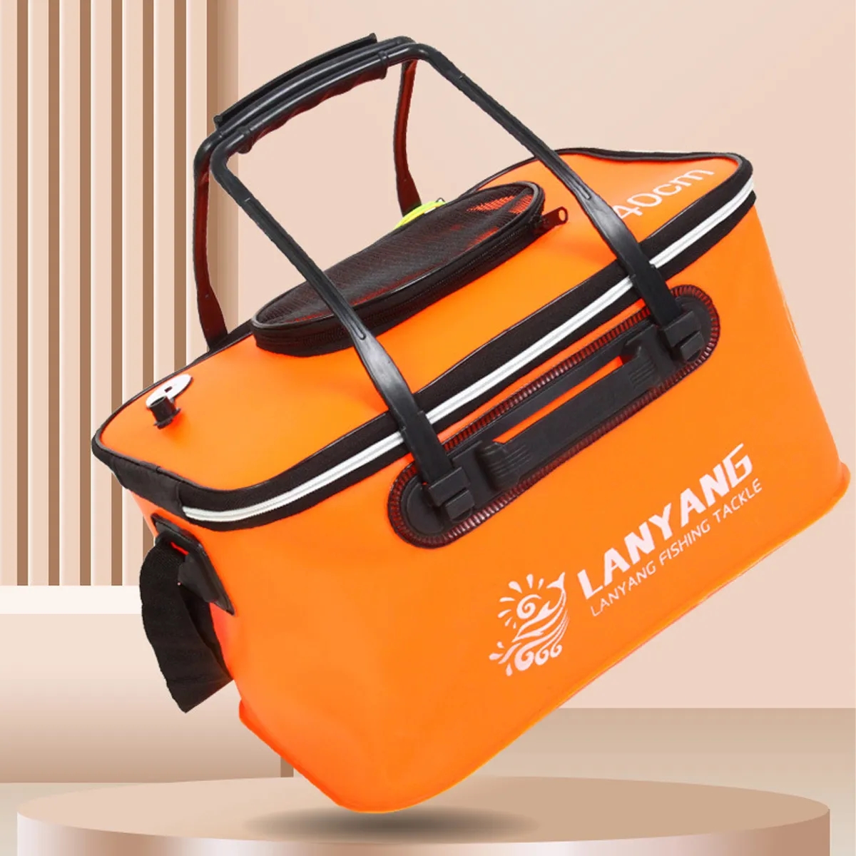 Foldable EVA Fishing Bucket With Lid And Strap 5