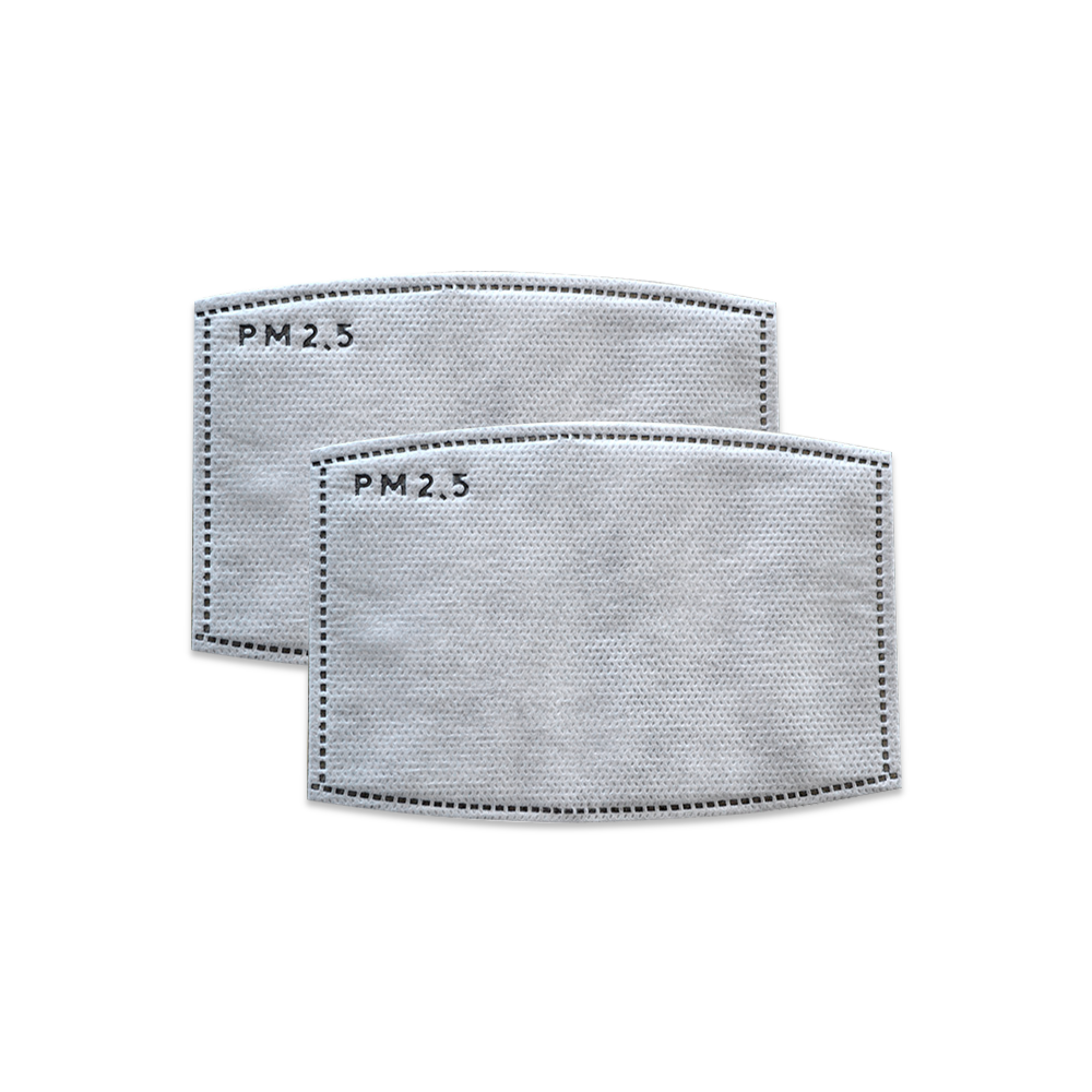 Reusable 2-layer Face Mask with adjustable elastic strap and filter slots