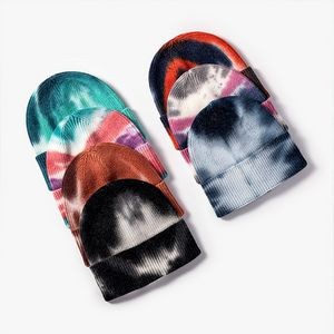 Tie Dye Beanie Soft Winter Knit Hat 2