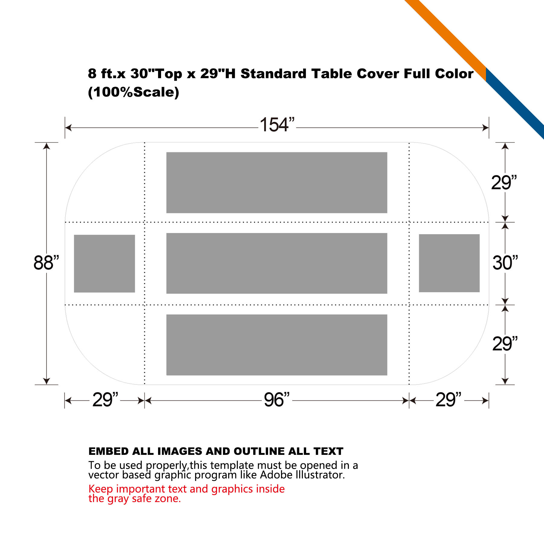 RUSH 8' Minhus Standard Table Throw 2