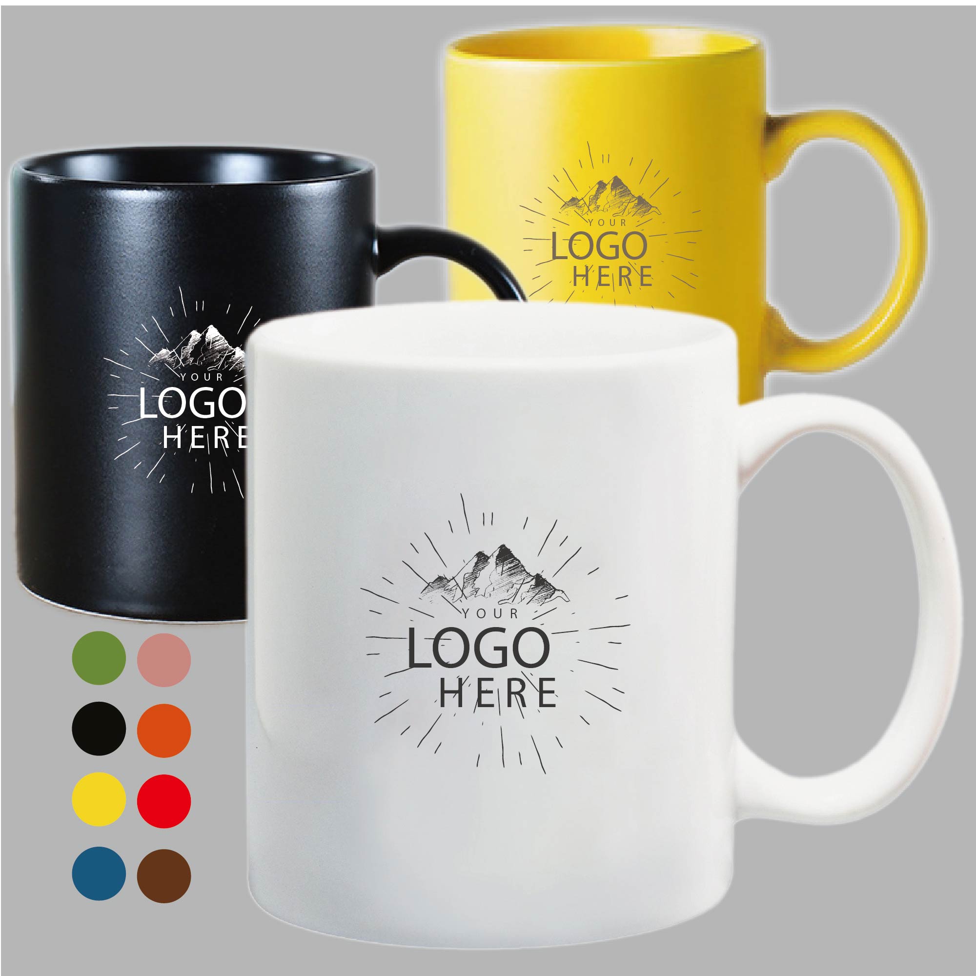 11 oz. Ceramic Travel Mug with Handle 1