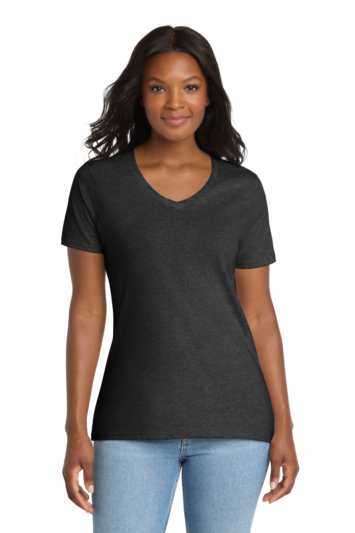 Port & Co Women's Core Cotton V-Neck Tee. LPC54V 10