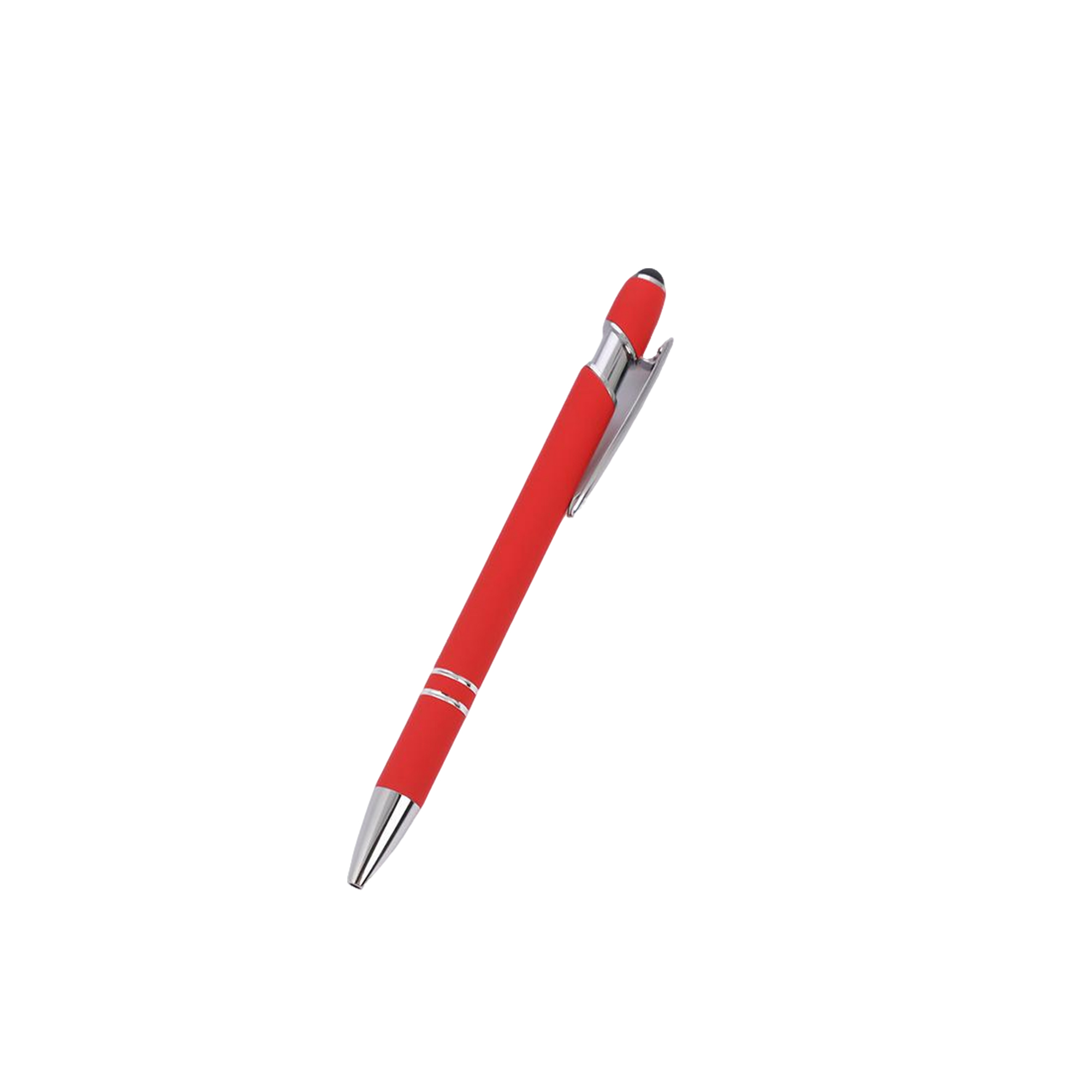 Metal Click Ballpoint Pen With Capacitive Stylus 5.7" 10