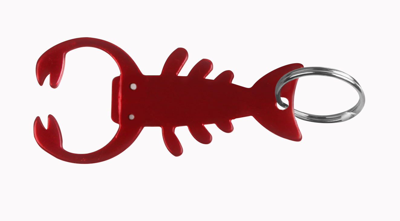 Lobster Shape Bottle Opener w/ Key Chain 2