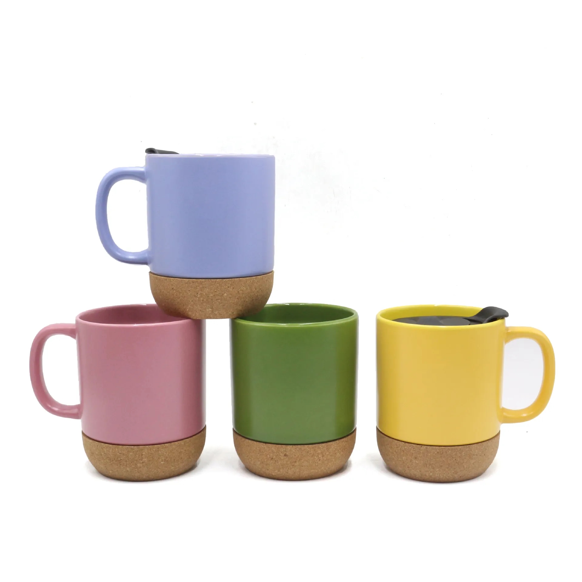 Ceramic Coffee Mug with Cork Bottom and Spill Proof Lid 6
