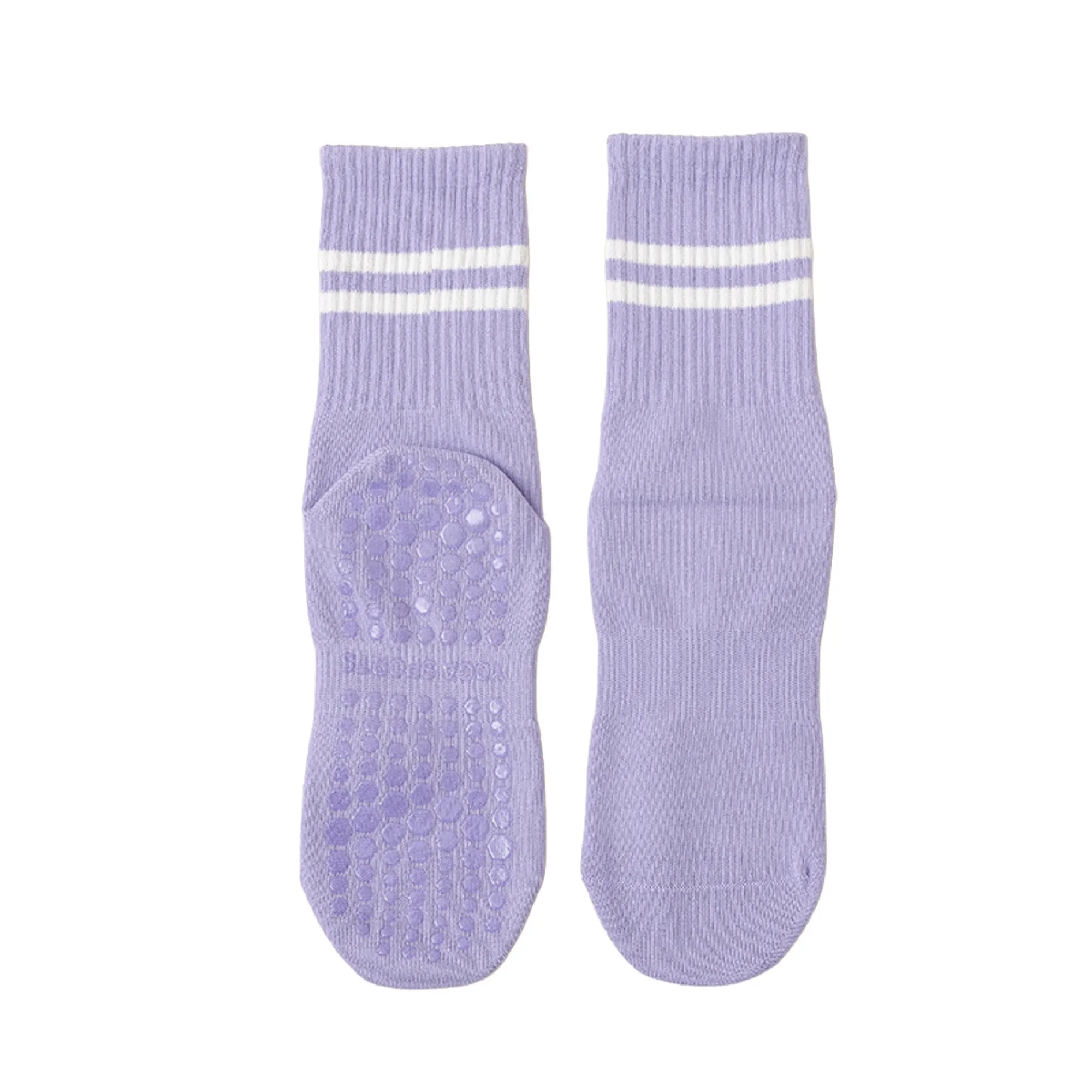 Cotton non-slip silicone indoor sports socks 2