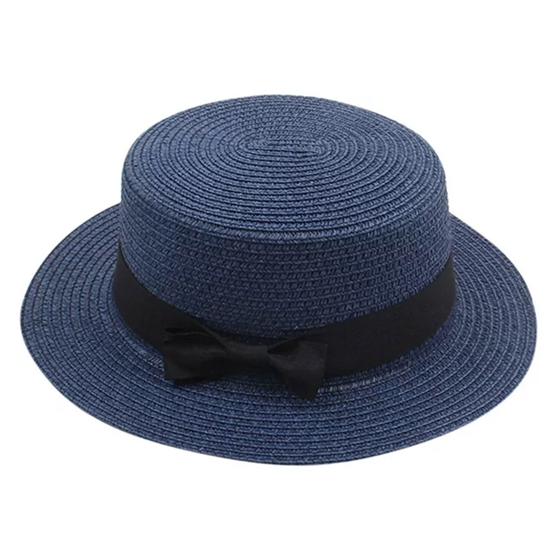 Summer Bow Tie Straw Visor Sun Hat 12