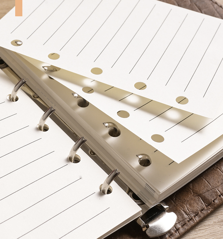 Durable leather binder with D-rings 11