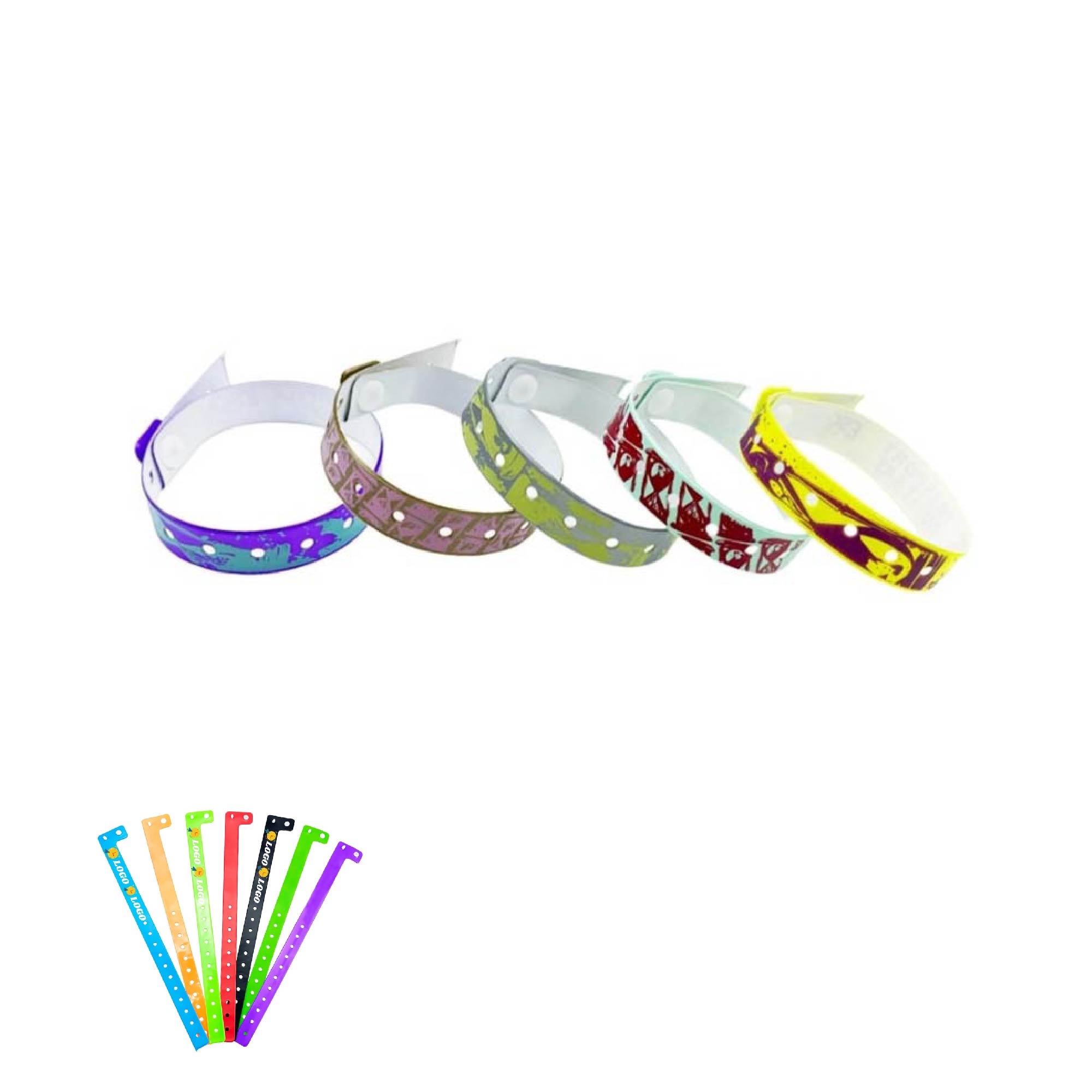 MOQ 50 pcs PVC Snap Lock Bracelet 2