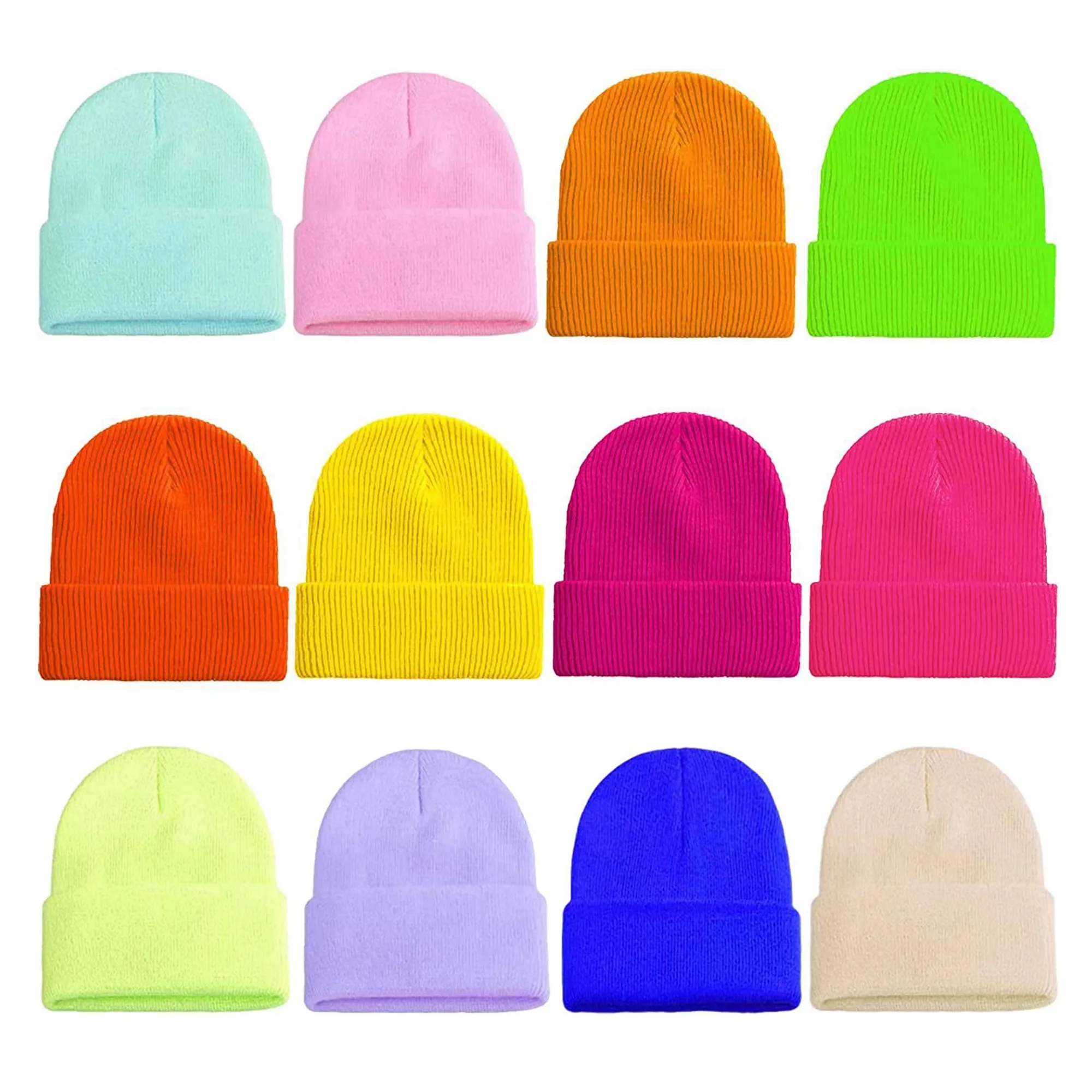 Winter Warm Knit Beanie Hat MOQ50pcs 4