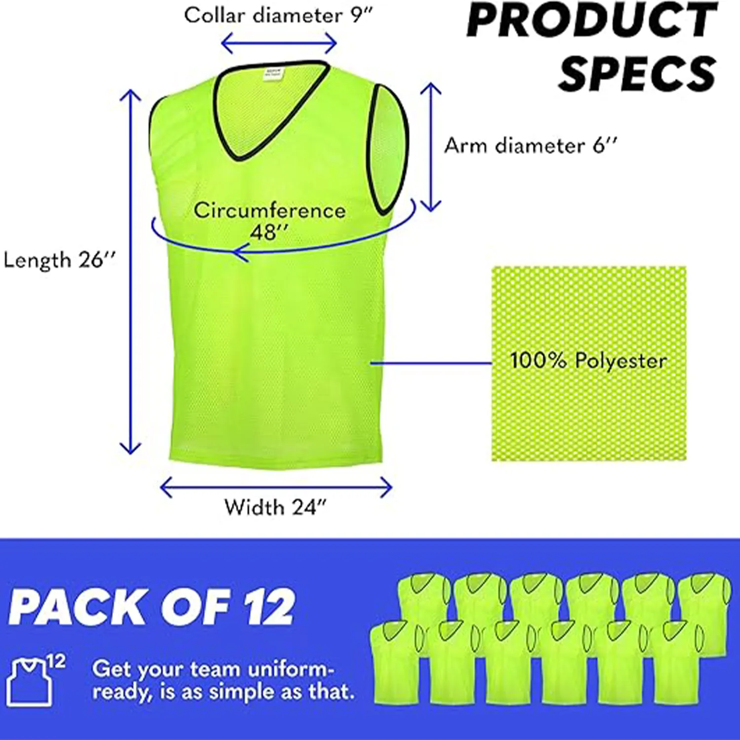 Breathable Polyester Mesh Sports Scrimmage Jersey 6