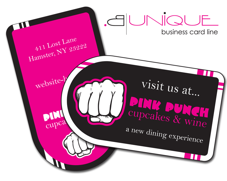 Extra-Thick UV-Coated (1S) Paper Business Card (3.5x2) - B. Unique Shape 1