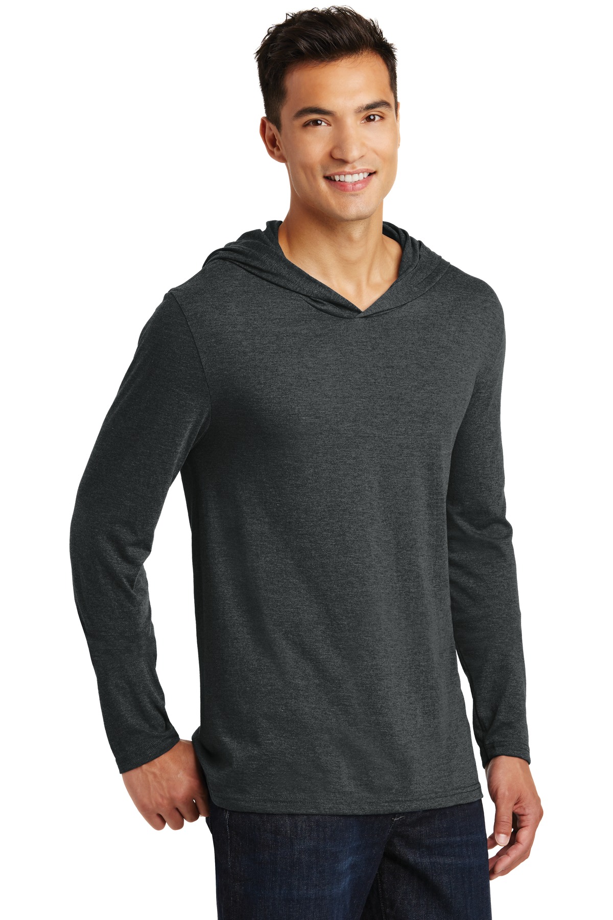 District Perfect Tri Long Sleeve Hoodie. DM139, custom hoodie or sweatshirt with logo imprint 57