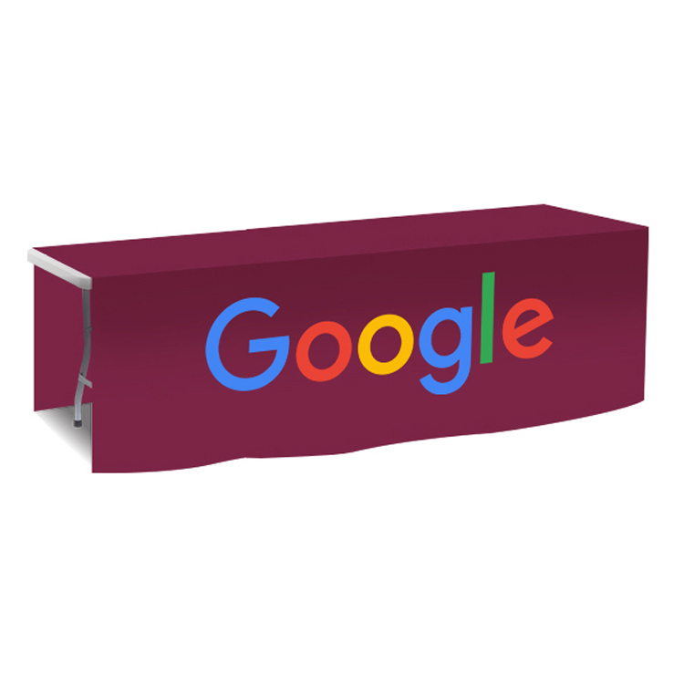 96 in. x 88 in. PolyKnit Table Drop (Full Color Logo) 18