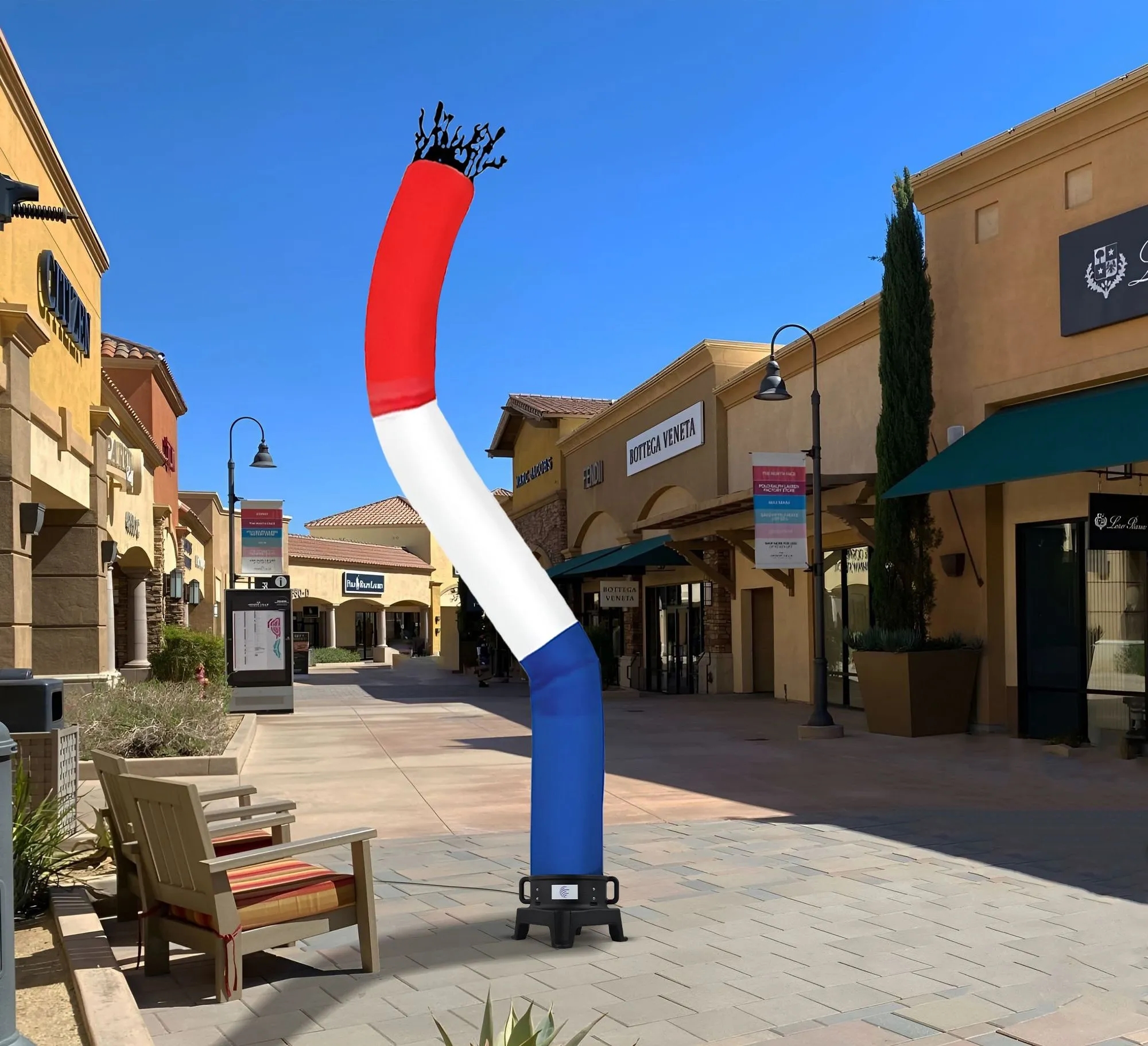 Red, White, & Blue Tube with Blower 2