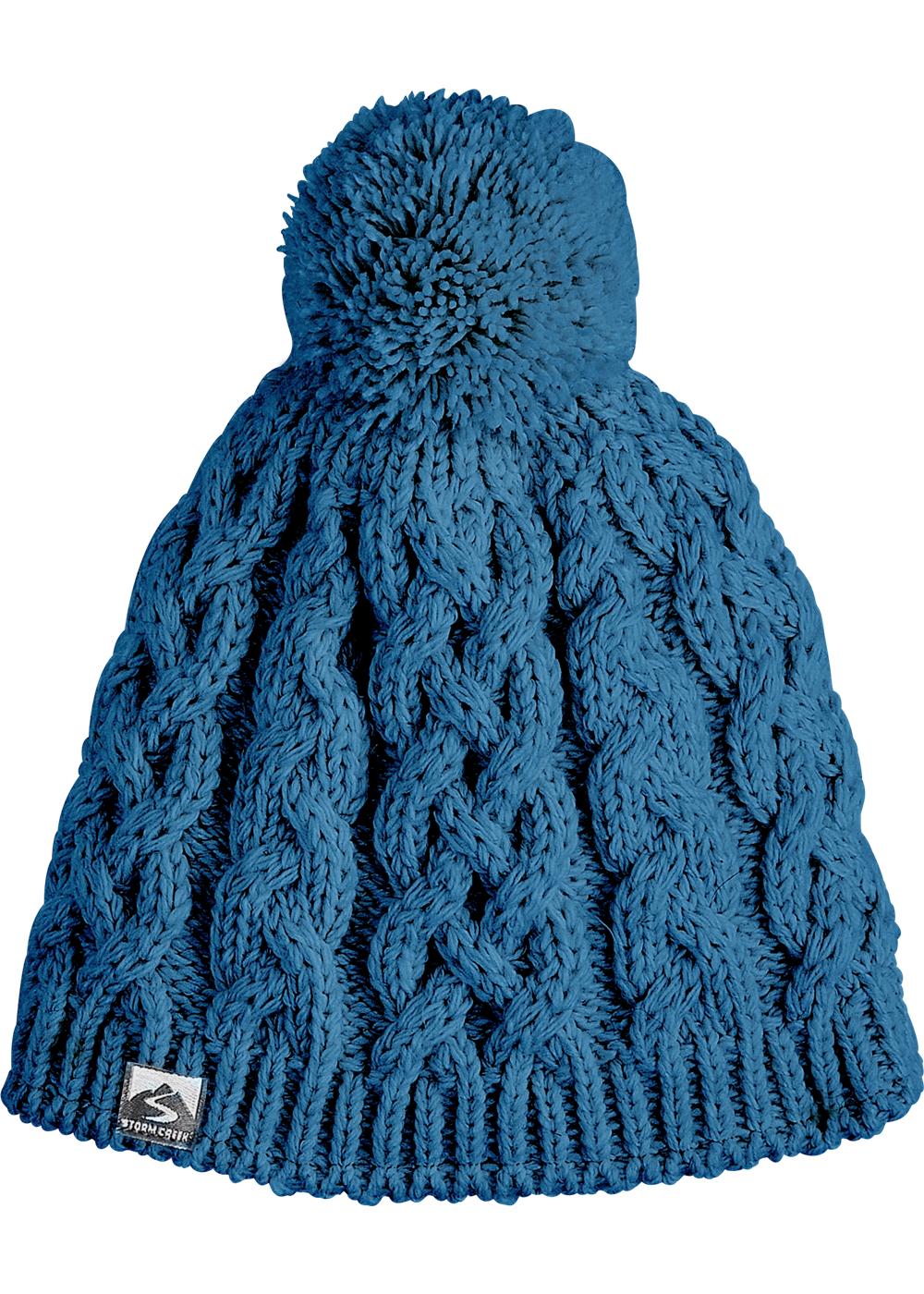 Storm Creek Women's Freeze Baby Fleece-Lined Cable Knit Pom Hat 5