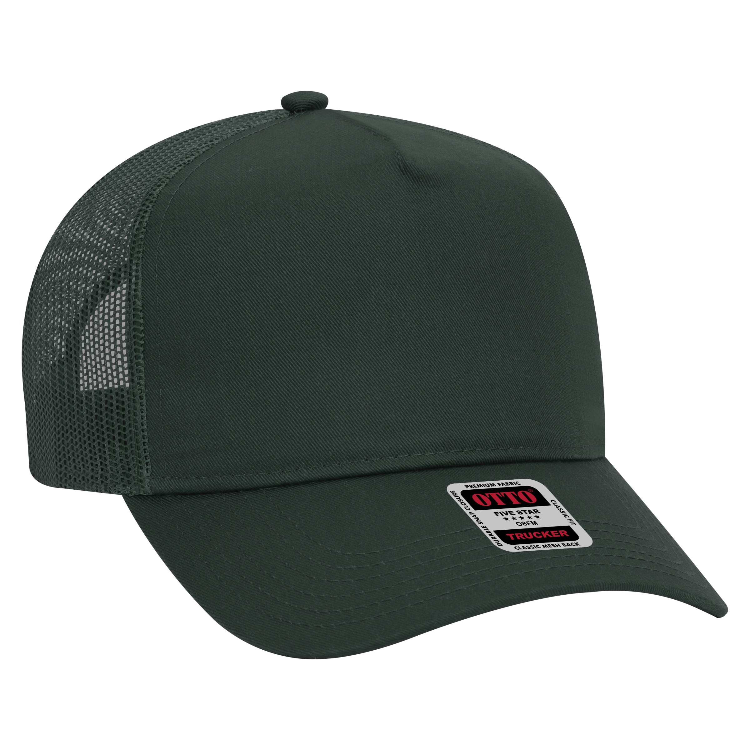 OTTO CAP® 5 Panel Mid Profile Mesh Back Trucker Hat 57