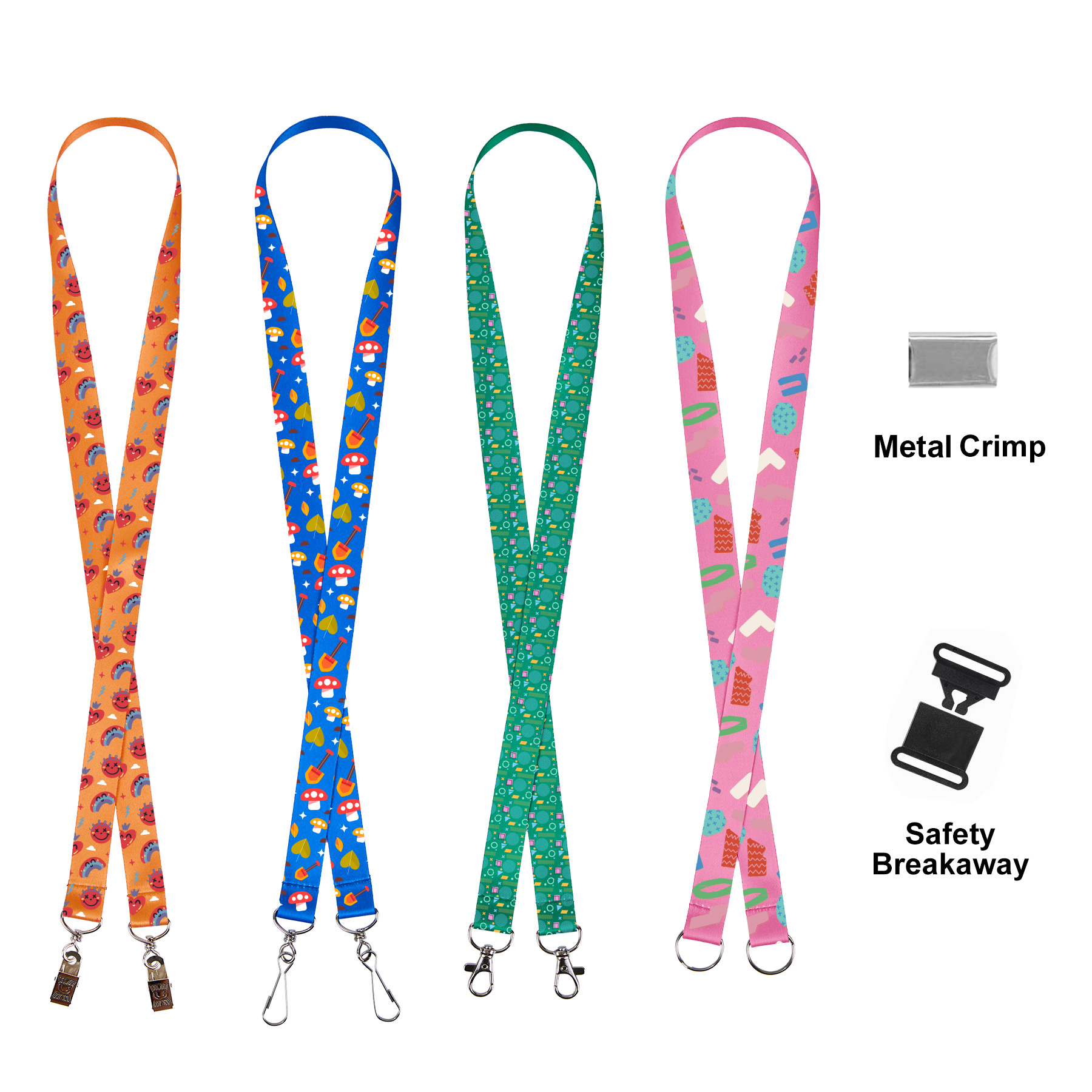 3/4" Custom Open Ended Dye-Sublimated Lanyard 1