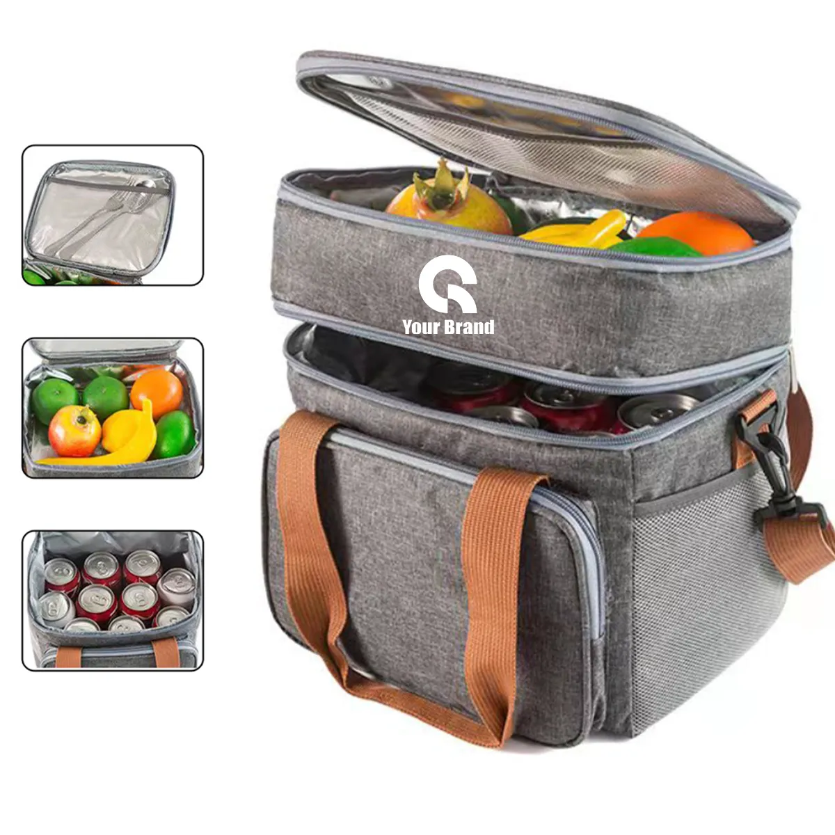 Double Layer Insulated Bag Large Capacity Outdoor Picnic 4