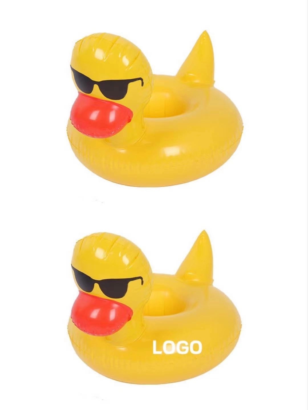 PVC Inflatable Floating Yellow Duck Cup Holder 2