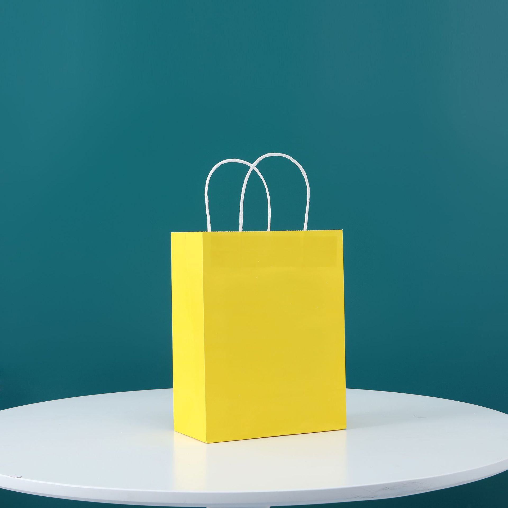 Small Size Kraft Paper Shopper Tote bags(5 7/8" * 3 1/8" * 8 1/4") 3