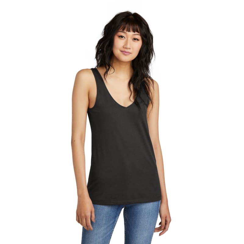District Women's Perfect Blend CVC V-Neck Tank 22