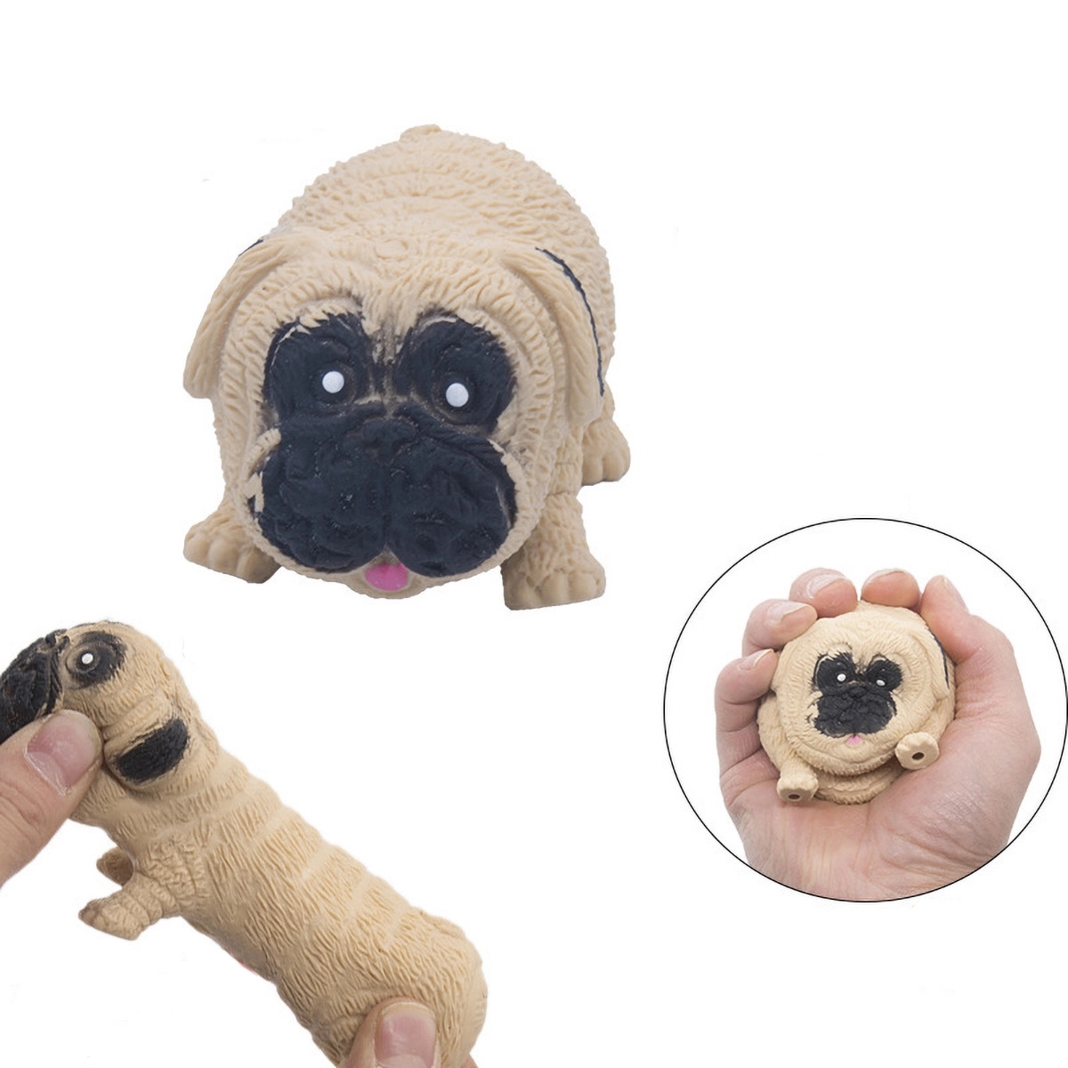 Squishy Fidget Sensory Stress Pug Dog Toys 5