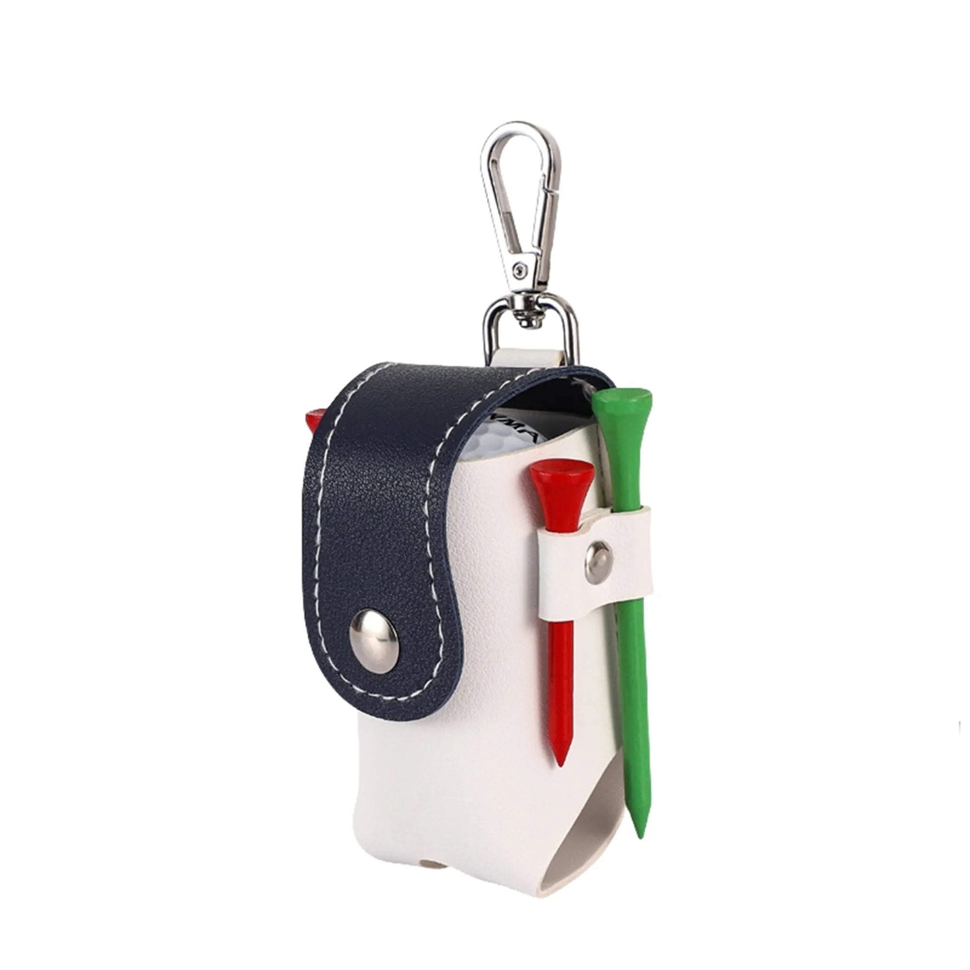 Portable Leather Golf Ball Pouch Waist Bag 2
