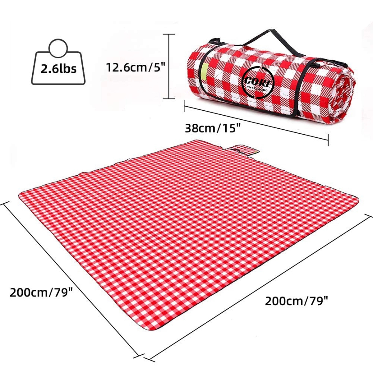80x80 Inch Picnic Blanket Large Waterproof Pad 7